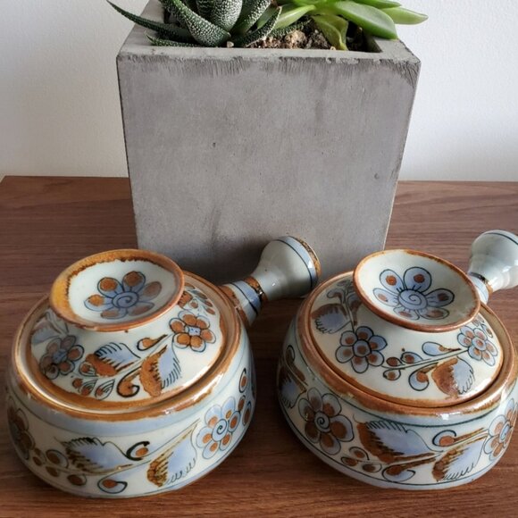 Ken Edwards Tonala personal casserole dish flowers, set of 2 El Palomar - Picture 1 of 8